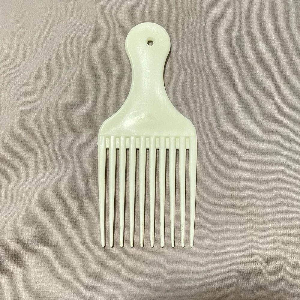 Vtg Goody Hair Pick Made In USA White Lift Comb‎ 5.5